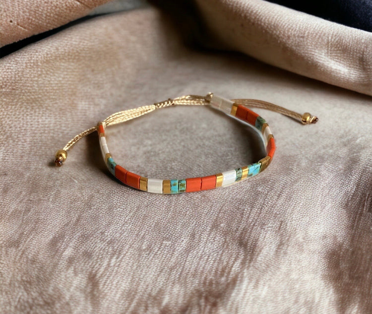 Miyuki Elsa bracelet, boho chic Japanese bracelet